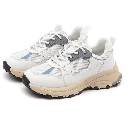 (W) Exull Yi Si Q Sepatu Tebal Sintetis Low-Top 4.5cm 'Dad Shoe' Nyaman 73177615 5