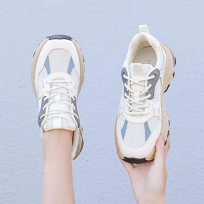 (W) Exull Yi Si Q Sepatu Tebal Sintetis Low-Top 4.5cm 'Dad Shoe' Nyaman 73177615 7