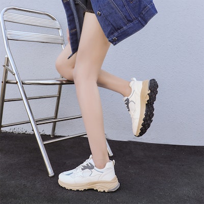 (W) Exull Yi Si Q Sepatu Tebal Sintetis Low-Top 4.5cm 'Dad Shoe' Nyaman 73177615 12