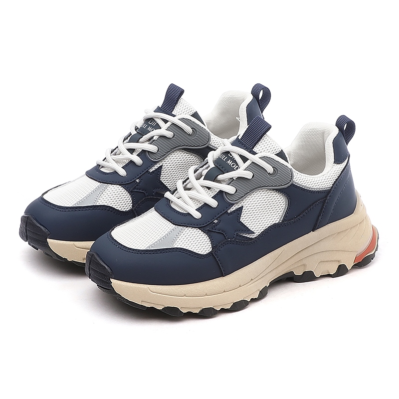 Shop EXULL 依思Q 合成革 厚底運動舒適 低幫 老爹鞋 4.5cm 女款