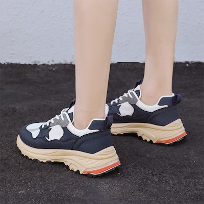 (W) Exull Yi Si Q Sepatu Tebal Sintetis Low-Top 4.5cm 'Dad Shoe' Nyaman 73177615 Sizing (W) Exull Yi Si Q Sepatu Tebal Sintetis Low-Top 4.5cm 'Dad Shoe' Nyaman 73177615