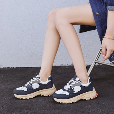 (W) Exull Yi Si Q Sepatu Tebal Sintetis Low-Top 4.5cm 'Dad Shoe' Nyaman 73177615 Cheap (W) Exull Yi Si Q Sepatu Tebal Sintetis Low-Top 4.5cm 'Dad Shoe' Nyaman 73177615