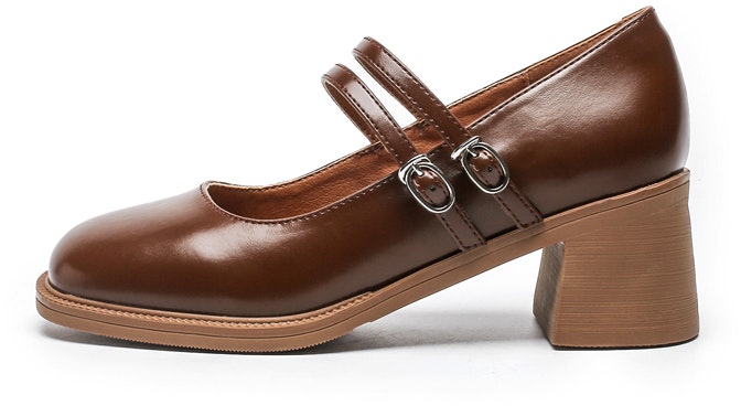 women-exull-yi-si-q-synthetic-leather-round-toe-chunky-heel-versatile-brown-1315004380