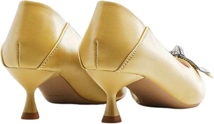 (Women) Exull Yi Si Q Synthetic Leather Slip-On 5cm Heels 'Yellow Bow Tie' 1315010120 Shop (Women) Exull Yi Si Q Synthetic Leather Slip-On 5cm Heels 'Yellow Bow Tie' 1315010120