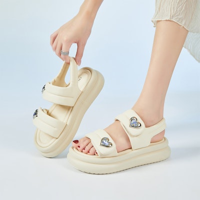 (Women) Exull YiSi Q 'Beach Platform Sports Sandals' 73164635 5