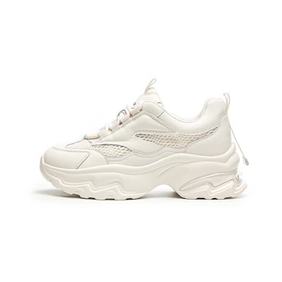 (W) Exull YiSi Q 'Beige Low-Top Dad Shoes'