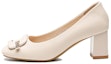 Buy (W) Exull YiSi Q 'Tinggi Bertumit Blok & Gesper Petak Beige' 1315000771