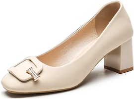 (W) Exull YiSi Q '米色方扣粗跟鞋' 1315000771 Order (W) Exull YiSi Q '米色方扣粗跟鞋' 1315000771