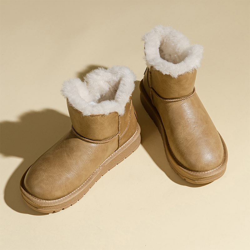 Lookbook (Women) Exull YiSi Q 'Brown Plush Thick Sole Short Snow Boots' 1218402581