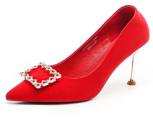 (W) Exull 伊诗Q '红色金属扣细高跟鞋' 1315007810 Order (W) Exull 伊诗Q '红色金属扣细高跟鞋' 1315007810