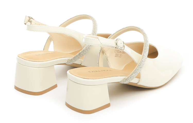 Shop (W) 엑슐 이시Q 가죽 뮬 (베이지, 굽높음) 1216304671