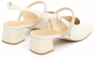 Shop (W) Exull YiSi Q Leather Mule 'Hak Tebal Model Prancis Beige' 1216304671