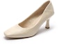 Order (Women) EXULL Yisi Q PU 'Elegant Beige Kitten Heel Mules' 1215001471