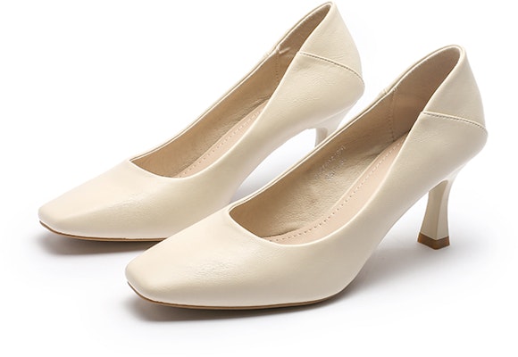 (Women) EXULL Yisi Q PU 'Elegant Beige Kitten Heel Mules' 1215001471 Lookbook (Women) EXULL Yisi Q PU 'Elegant Beige Kitten Heel Mules' 1215001471