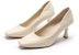 (Women) EXULL Yisi Q PU 'Elegant Beige Kitten Heel Mules' 1215001471
