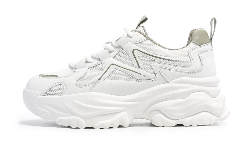 Order EXULL 依思Q PU 透氣百搭 增高 低幫 老爹鞋 5.5cm 女款 綠色