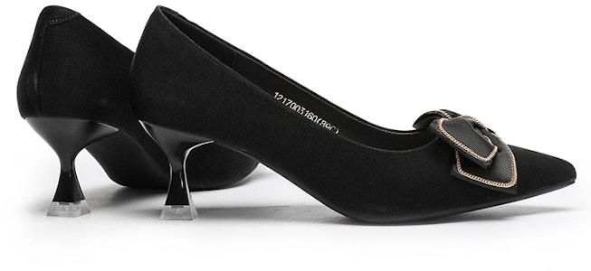 (W) EXULL Yisi Q PU Kasut Tinggi 'Tumit Ladam Hitam' 12I7003160 Order (W) EXULL Yisi Q PU Kasut Tinggi 'Tumit Ladam Hitam' 12I7003160