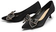 Lookbook (W) EXULL Yisi Q PU Kasut Tinggi 'Tumit Ladam Hitam' 12I7003160
