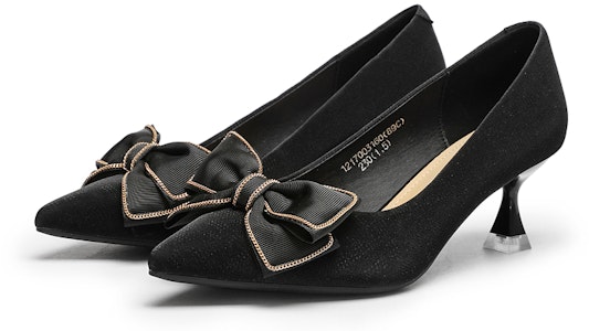 (W) EXULL Yisi Q PU Kasut Tinggi 'Tumit Ladam Hitam' 12I7003160 Shop (W) EXULL Yisi Q PU Kasut Tinggi 'Tumit Ladam Hitam' 12I7003160