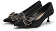 Shop (W) EXULL Yisi Q PU Kasut Tinggi 'Tumit Ladam Hitam' 12I7003160