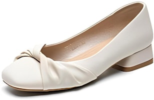 (Women) Exull YiSi Q Square Toe Slip-On 'Beige' 72I7004871 (Women) Exull YiSi Q Square Toe Slip-On 'Beige' 72I7004871