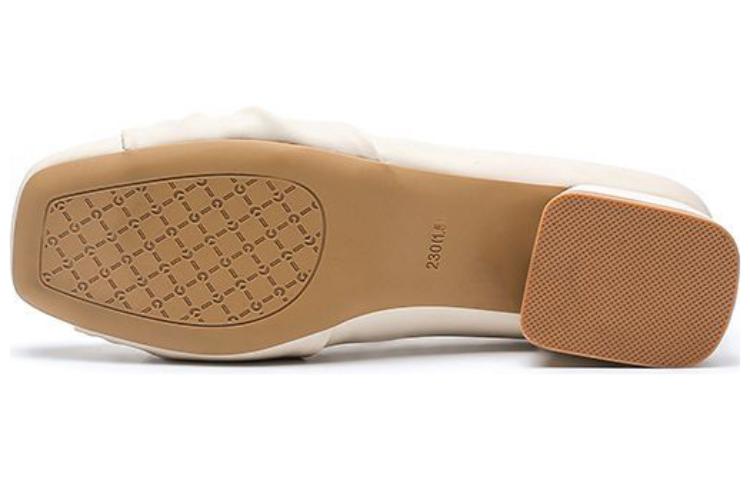 Lookbook EXULL 依思Q 方頭一腳蹬舒適 休閒單鞋 女款 米白色