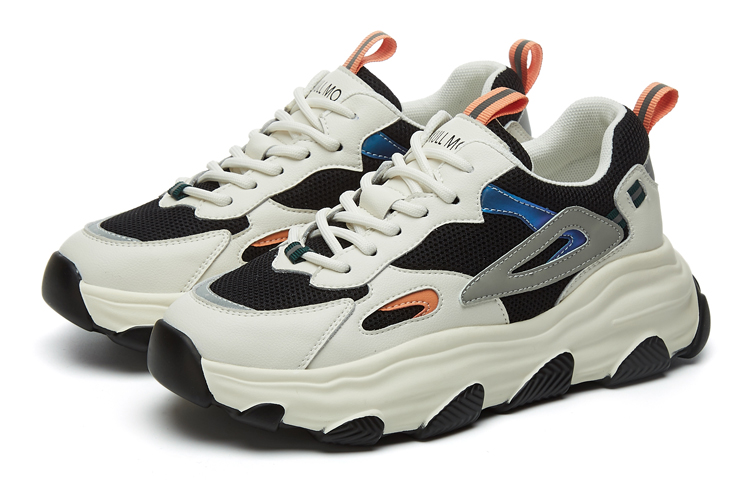 Order (W) Exull 易思Q合成皮低帮“黑色老爹鞋” 8215403460