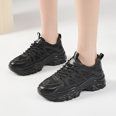 (W) Exull YiSiQ ライトベージュ ダッドスニーカー 12I7700371 4