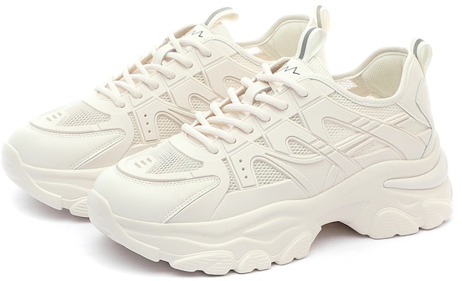 (W) Exull YiSiQ ライトベージュ ダッドスニーカー 12I7700371 Order (W) Exull YiSiQ ライトベージュ ダッドスニーカー 12I7700371