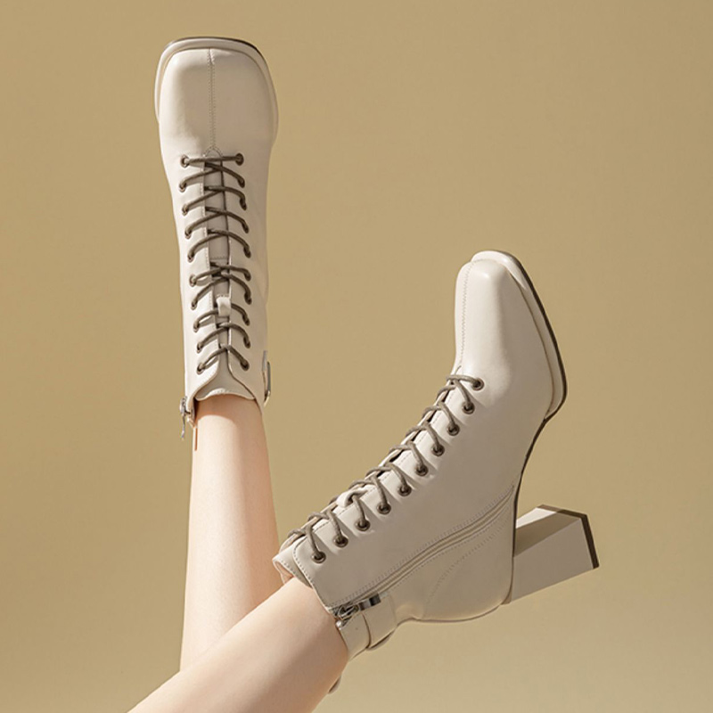 (W) Exull YiSiQ Ankle Boot 'Beige High Heel' 圖 4