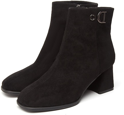 (Women) Exull YiSiQ Fabric Chunky Heel Comfortable Short Boots 'Black' 1318603360 Lookbook (Women) Exull YiSiQ Fabric Chunky Heel Comfortable Short Boots 'Black' 1318603360