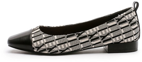 (Women) Exull YiSiQ Fabric Retro British Low-Cut Casual Shoes 'Black and White' 72170136 (Women) Exull YiSiQ Fabric Retro British Low-Cut Casual Shoes 'Black and White' 72170136