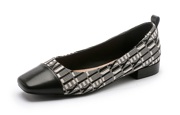 Order (W) Kasut Kasual Rendah Retro British Kain Exull YiSiQ 'Hitam dan Putih' 72170136