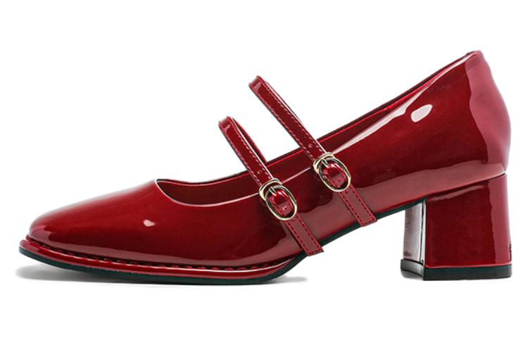 Buy (W) Exull YiSiQ Hak Tinggi 'Burgundy Sederhana & Nyaman' 7315001719