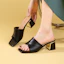 Sizing EXULL 依思Q 時尚簡約 粗跟 高跟鞋 5.5cm 女款 黑色