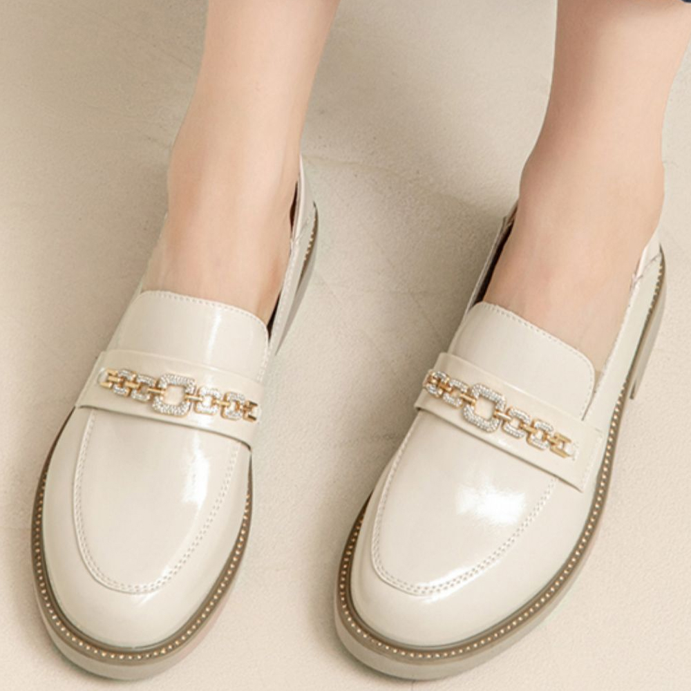 (W) Exull YiSiQ Leather Casual Flats 'Beige CMFT' 圖 4