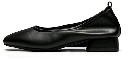 (Women) Exull YiSiQ Leather Low-Heeled Casual Flat 'Black' 1217007860 (Women) Exull YiSiQ Leather Low-Heeled Casual Flat 'Black' 1217007860