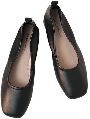 (Women) Exull YiSiQ Leather Low-Heeled Casual Flat 'Black' 1217007860 Shop (Women) Exull YiSiQ Leather Low-Heeled Casual Flat 'Black' 1217007860