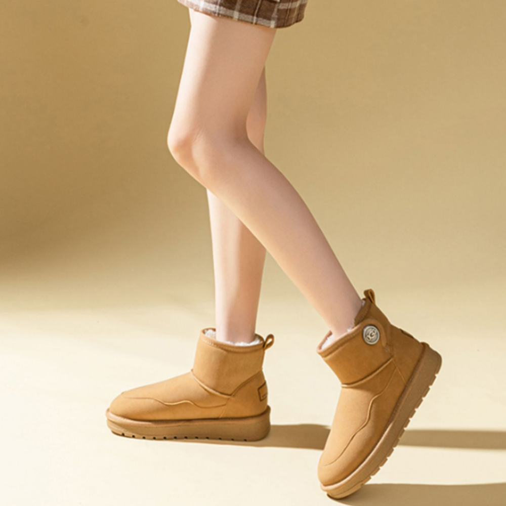 (W) Exull YiSiQ Leather Snow Boots 'Camel Warmth' 圖 4