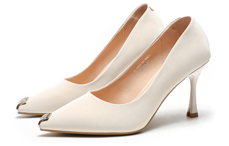 Lookbook (W) Exull YiSiQ Sepatu Hak Tinggi Lancip 'Beige Rhinestone' 1315001971