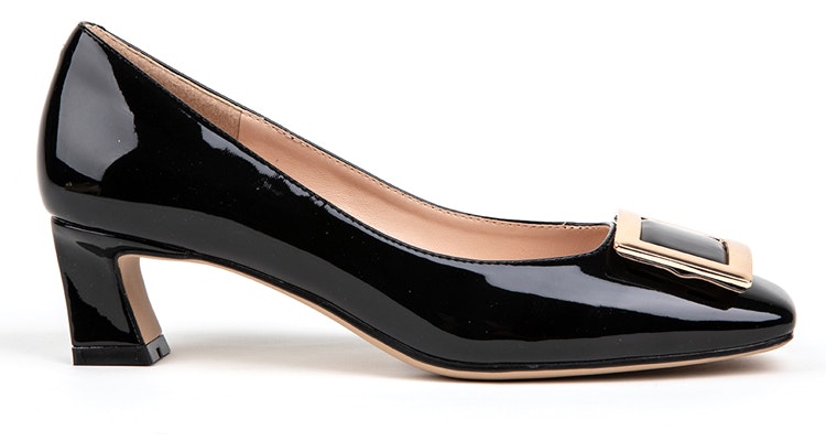 (Women) Exull YiSiQ PU 'Black Chunky Heel Pumps' 12I5009160 Order (Women) Exull YiSiQ PU 'Black Chunky Heel Pumps' 12I5009160