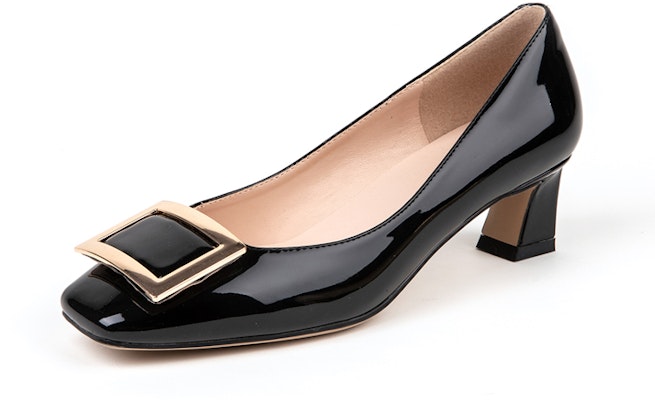 (Women) Exull YiSiQ PU 'Black Chunky Heel Pumps' 12I5009160 Lookbook (Women) Exull YiSiQ PU 'Black Chunky Heel Pumps' 12I5009160