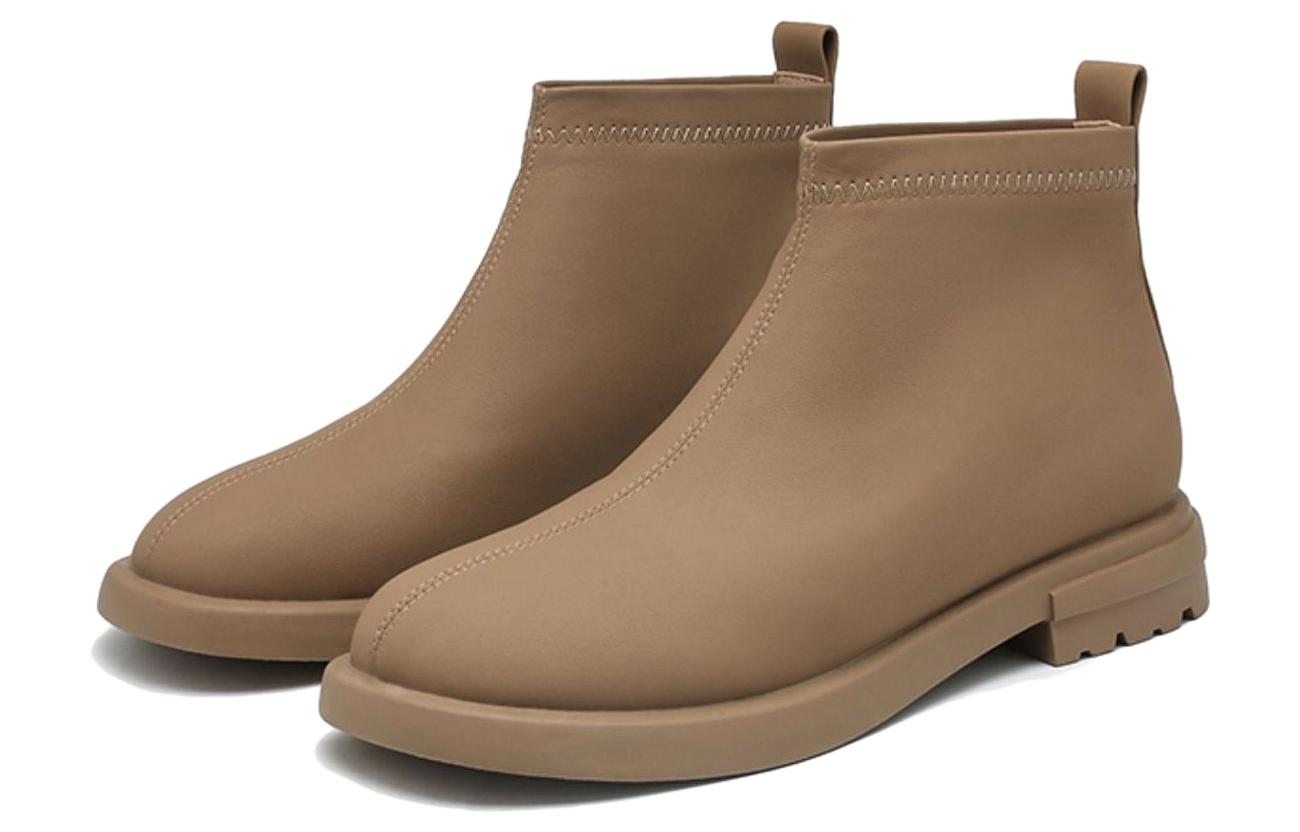 (W) Exull YiSiQ PU Short Boots 'French Fashion Casual CMFT Milk Tea' 圖 2