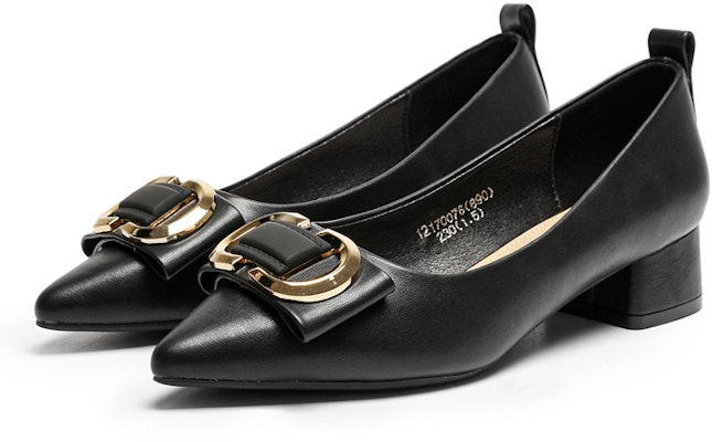 (W) EXULL YiSiQ PU Slip-On Ujung Lancip 'Nyaman Serbaguna Hitam Chunky Heel' 1217007660 Order (W) EXULL YiSiQ PU Slip-On Ujung Lancip 'Nyaman Serbaguna Hitam Chunky Heel' 1217007660