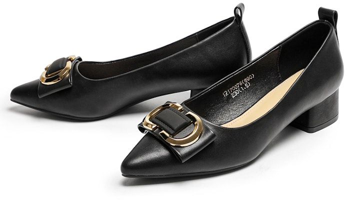 (W) EXULL YiSiQ PU Slip-On Ujung Lancip 'Nyaman Serbaguna Hitam Chunky Heel' 1217007660 Lookbook (W) EXULL YiSiQ PU Slip-On Ujung Lancip 'Nyaman Serbaguna Hitam Chunky Heel' 1217007660