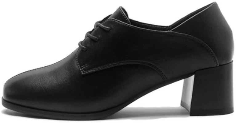 (Women) Exull YiSiQ Round Toe Chunky Heel 'Black' 1217106060 Buy (Women) Exull YiSiQ Round Toe Chunky Heel 'Black' 1217106060