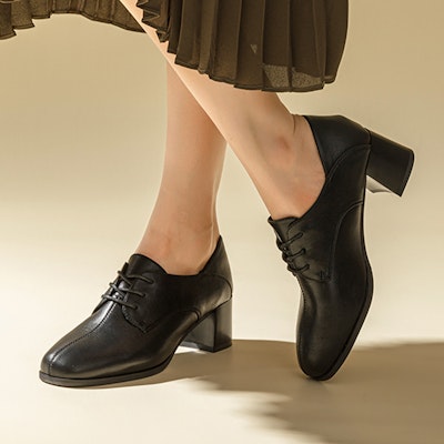(W) Exull YiSiQ Hak Tebal Toe Bulat 'Hitam' 1217106060 Shop (W) Exull YiSiQ Hak Tebal Toe Bulat 'Hitam' 1217106060