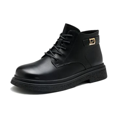 (W) Exull YiSiQ Short Barrel Martin Boots 'Fashionable Black'