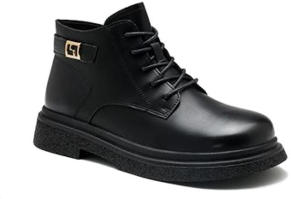 (W) Exull YiSiQ Sepatu Boot Pendek Martin 'Hitam Modis' 72I8301160 Order (W) Exull YiSiQ Sepatu Boot Pendek Martin 'Hitam Modis' 72I8301160