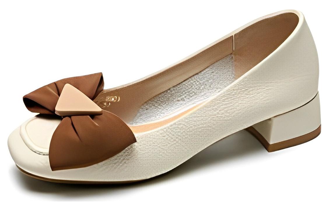 (Women) Exull YiSiQ Square Toe Slip-On 'Beige' 72I7002671